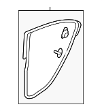 72810TP6A01 - Body: Door Weather-strip for Honda: Accord Crosstour, Crosstour Image