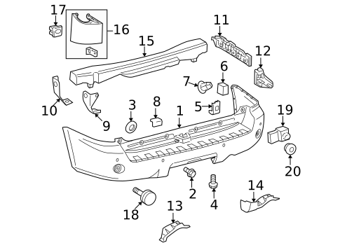 Bumper & Components - Rear for 2014 Toyota Land Cruiser #1