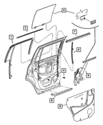 55362137AA - Doors and Related Parts: Rear Door Seal, Lower for Mopar Image