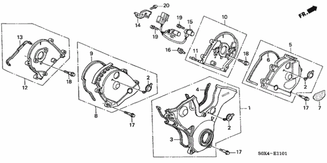 Timing Belt Cover for 2003 Honda Odyssey #0