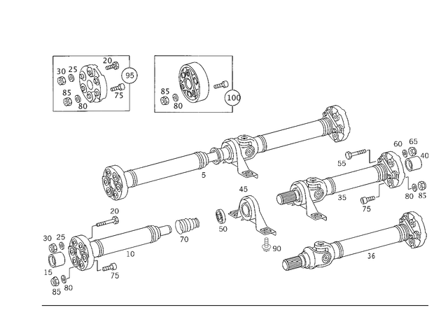 2204107006 - : Propeller Shaft for Mercedes-Benz Image