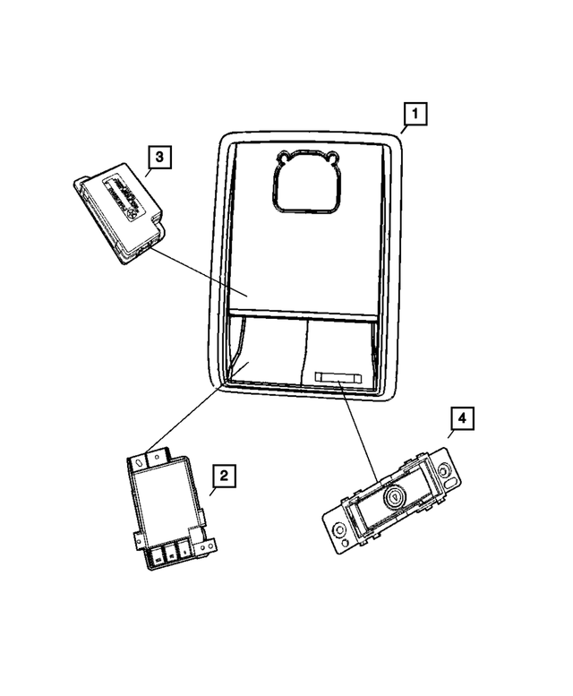 1FY351D1AA - Electrical: Overhead Console Housing for Mopar Image image