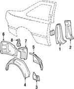 E63Z66281A35A - Body: Lock Pillar for Ford: Tempo | Mercury: Topaz Image