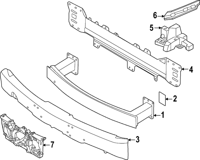 9J1805230 - Body: Bumper Impact Bar Gasket for Audi Image