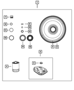 68010041AD - 545RFE; 5-Speed; Automatic Transmission: Transmission Seal Package for Chrysler: Aspen | Dodge: Dakota, Durango, Ram 1500, Ram 2500, Ram 3500 | Jeep: Commander, Grand Cherokee | Ram: 1500, 2500, 3500, Dakota Image