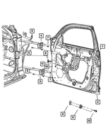 5103390AC - Doors, Door Mirrors and Related Parts: Front Door, Right for Mopar Image