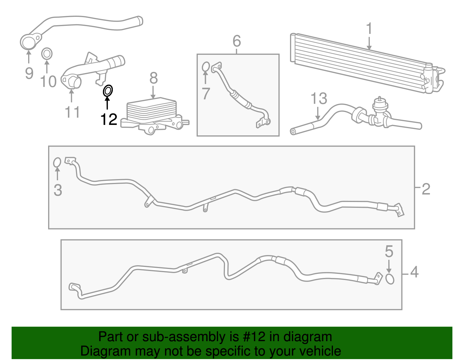 Automatic Transmission Oil Cooler O-Ring - Porsche (WHT-002-543)