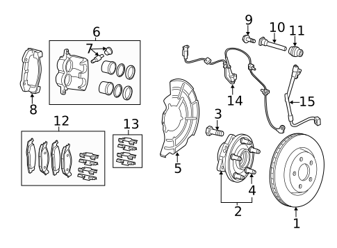 Front Brakes for 2014 Jeep Grand Cherokee #0