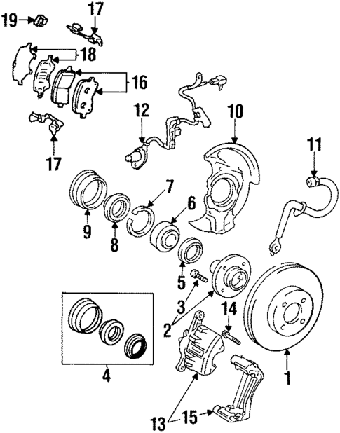 Anti-Lock Brakes for 2000 Chevrolet Prizm #1