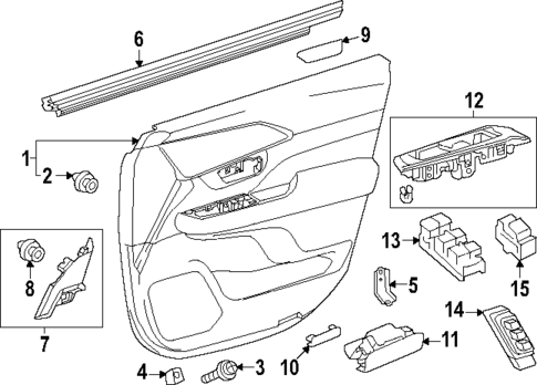 Interior Trim - Front Door for 2025 Toyota Grand Highlander #0