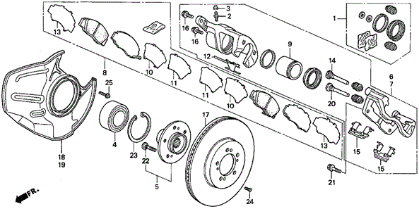 Front Brake (V6) for 1996 Acura TL #0
