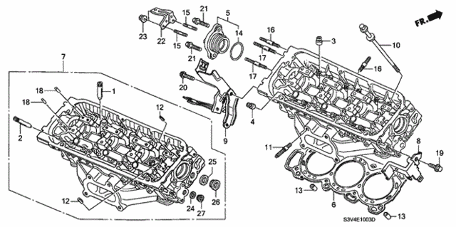 Rear Cylinder Head (2) for 2005 Acura MDX #0