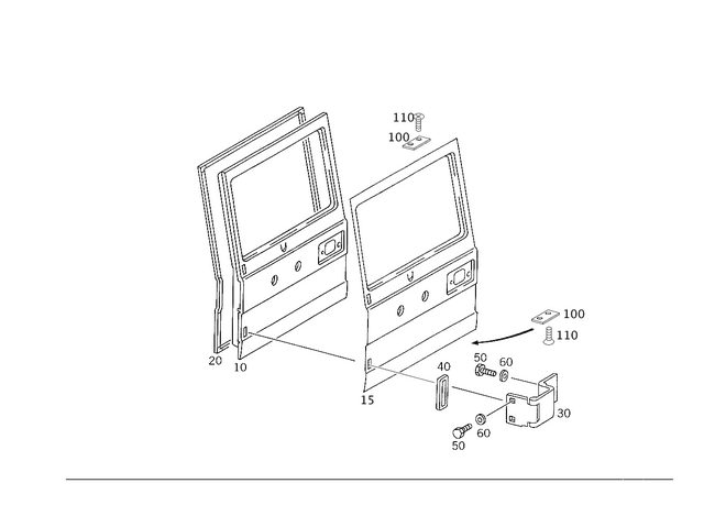 4637406400 - Rear-End Door: Rear Door for Mercedes-Benz: G55 AMG, G550, G550 4x4, G63 AMG, G65 AMG Image image