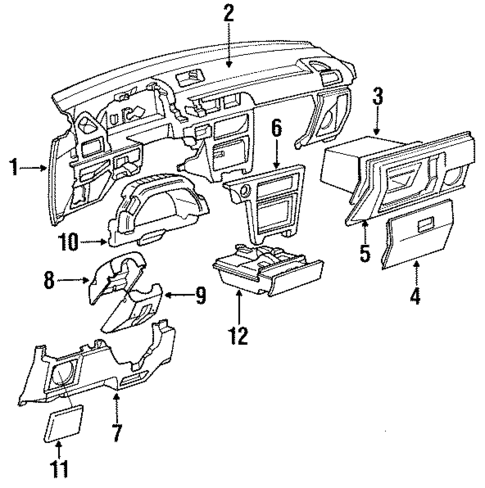 Instrument Panel for 1990 Mitsubishi Mirage #0
