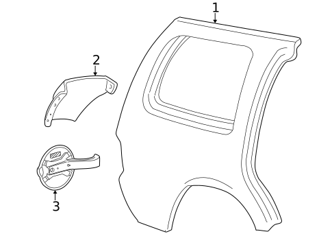 Quarter Panel & Components for 2004 Ford Excursion #0