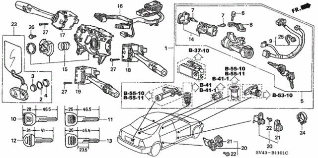 Combination Switch (2) for 1996 Honda Accord #0
