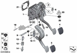 35006799891 - Pedals: Pedal Assembly with Brake Pedal for BMW Image