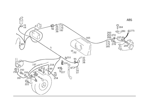 Brake Lining Wear Indicator and Antilock Braking System for 1993 Mercedes-Benz 300CE #0