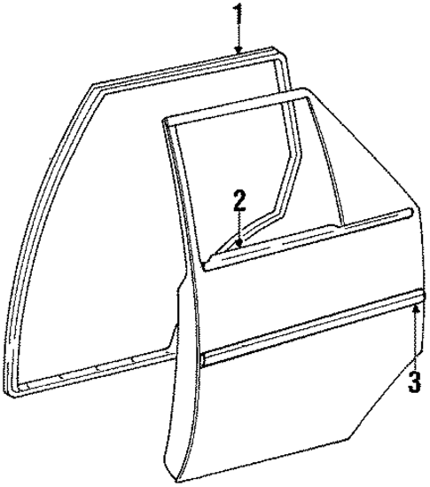 Door & Components for 1985 Toyota Corolla #3