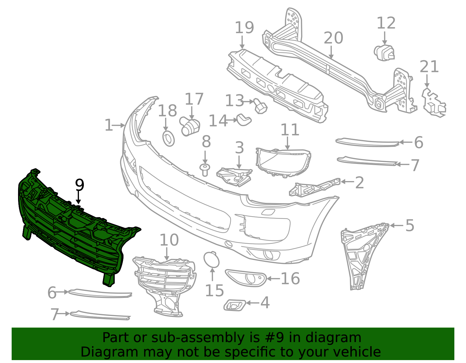 2015-2018 Porsche Cayenne Center Grille 958-505-683-02 | Sunset