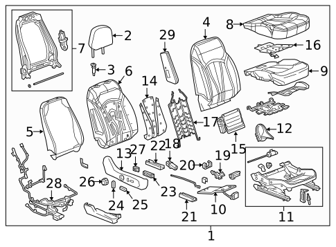 Passenger Seat Components for 2016 Buick Envision #0