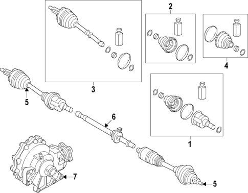 Axle Shafts & Joints for 2023 Genesis GV80 #0