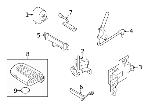 Keyless Entry Components for 2012 Kia Optima #0