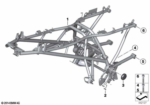 Motorcycle Frame for 2008 BMW-Motorrad R 1200 GS #3