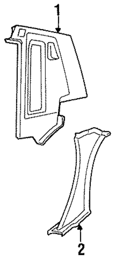 Interior Trim - Quarter Panels for 1984 Lincoln Town Car #1