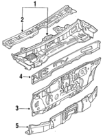 E8GZ6101610A - Body: Cowl Panel for Ford Image