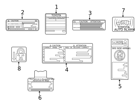 Labels for 2018 Toyota Corolla #0