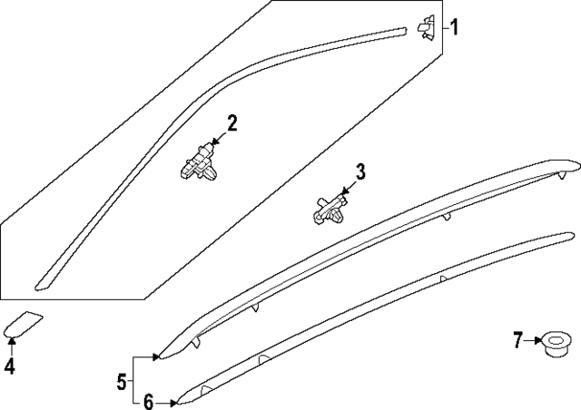 11K86002503C - : Roof Rack for Volkswagen: ID.4 Image