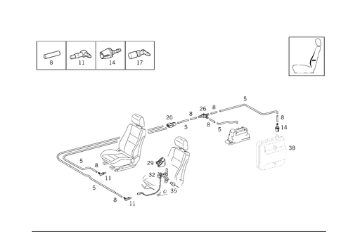 Orthopaedic Front Backrest for 1998 Mercedes-Benz E430 #0