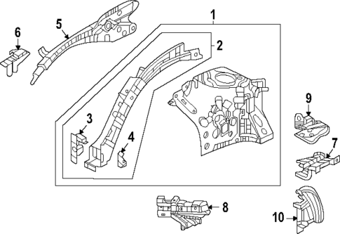 Structural Components & Rails for 2025 Honda Civic #3