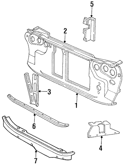 Radiator Support for 1988 Dodge 600 #0
