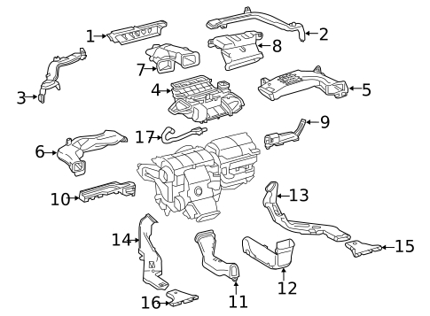 Ducts for 2018 Lexus RX450hL #0