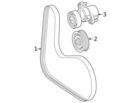 Accessory Drive Belt System Components for 2024 Mercedes-Benz CLE 300 #0