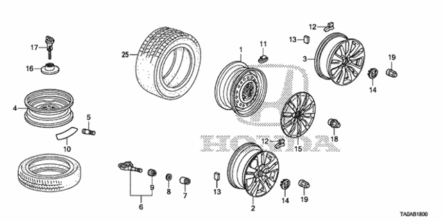 Wheel Disk (KA/KL) for 2012 Honda Accord #0