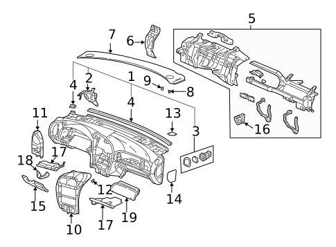 Instrument Panel for 2003 Oldsmobile Bravada #1