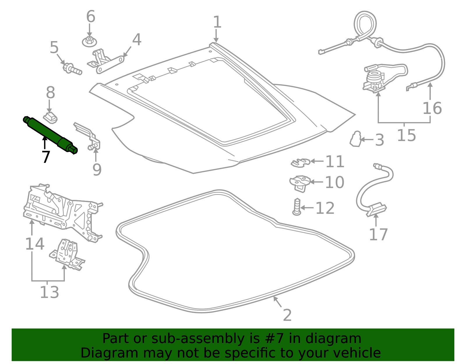 23356448 - High-Quality Liftgate Strut for AutoNation Parts