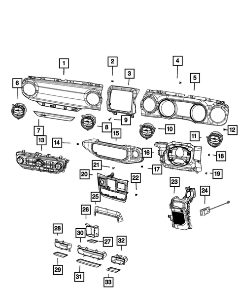 Instrument Panel for 2023 Jeep Gladiator #1