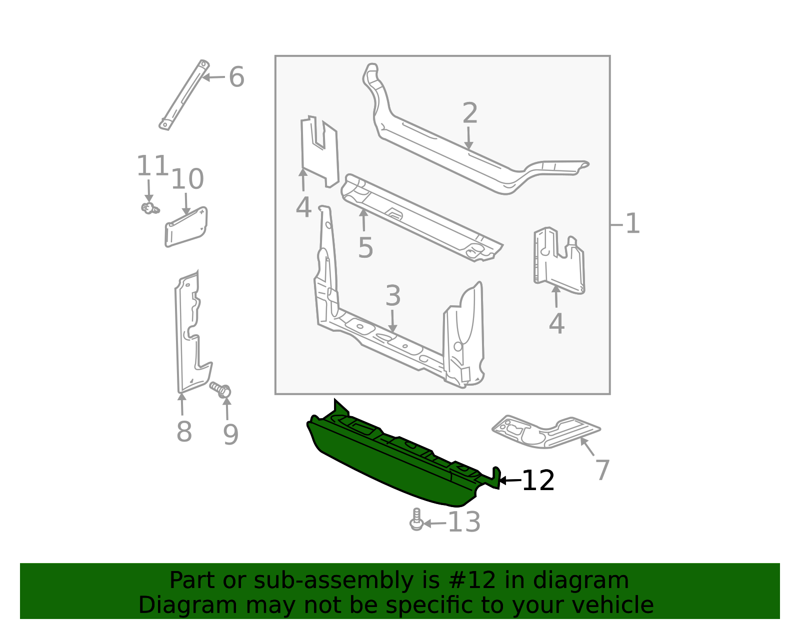 Deflector Radiator Lower 2001-2007 GM Radiator Air Lower Deflector 10323078 GM | GMPartsDirect.com