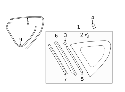 Glass & Hardware for 2017 Subaru Crosstrek #0