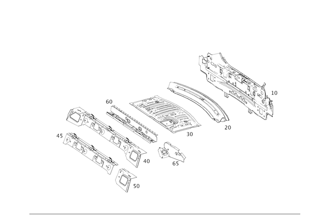 2136404100 - Rear End: Rear Panel for Mercedes-Benz: E300, E350, E43 AMG Image image