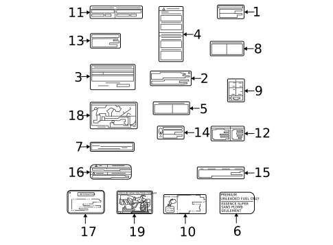 Labels for 2004 Lexus RX330 #0