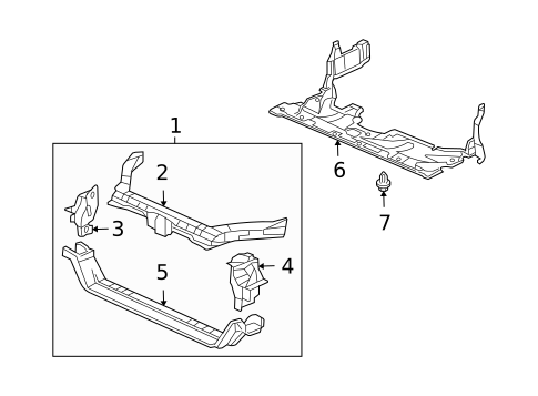 Radiator Support for 2006 Acura TSX #0