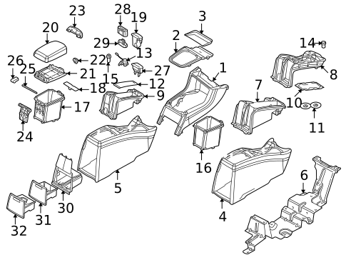 Console for 2003 Volvo V40 #0