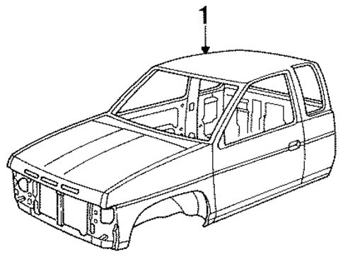 Cab Assembly for 1988 Nissan D21 #1