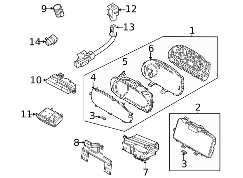 Instruments & Gauges for 2023 Genesis GV80 #0
