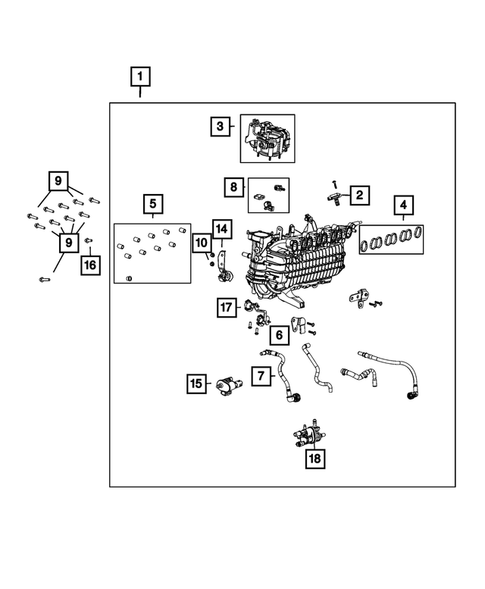Manifolds and Vacuum Fittings for 2023 Jeep Renegade #0